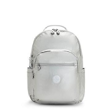 Kipling Seoul Large Metallic 15" Backpack Laptop Bags Bright Metallic | CA 1659EB